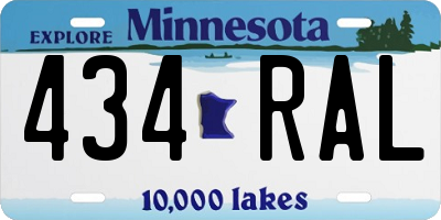 MN license plate 434RAL