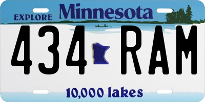 MN license plate 434RAM
