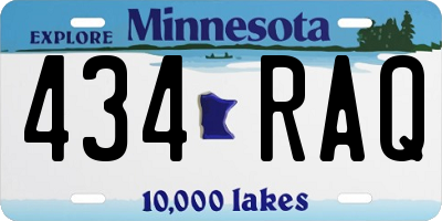 MN license plate 434RAQ