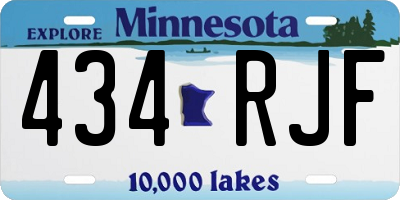 MN license plate 434RJF