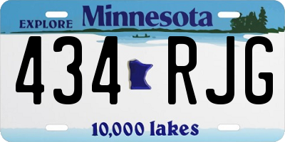 MN license plate 434RJG