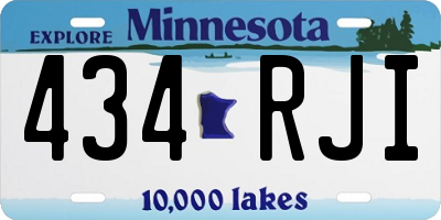 MN license plate 434RJI
