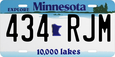 MN license plate 434RJM