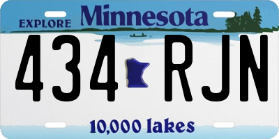 MN license plate 434RJN