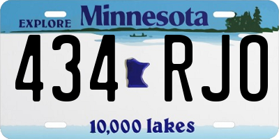 MN license plate 434RJO