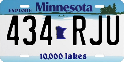 MN license plate 434RJU