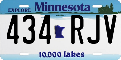 MN license plate 434RJV
