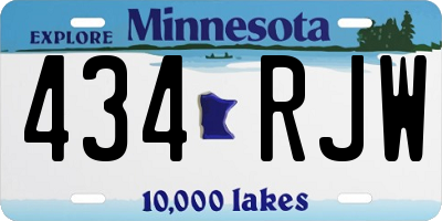 MN license plate 434RJW