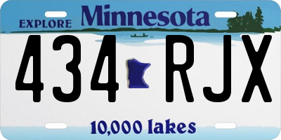 MN license plate 434RJX