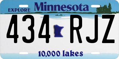 MN license plate 434RJZ