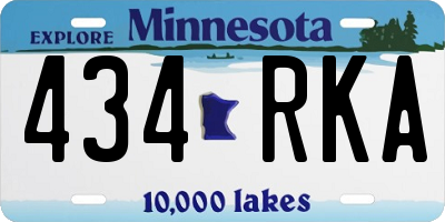 MN license plate 434RKA