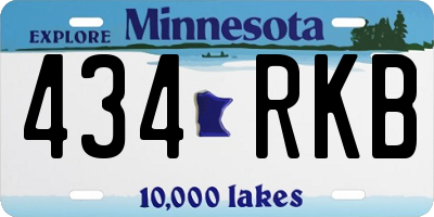 MN license plate 434RKB