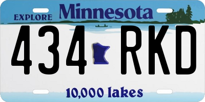 MN license plate 434RKD