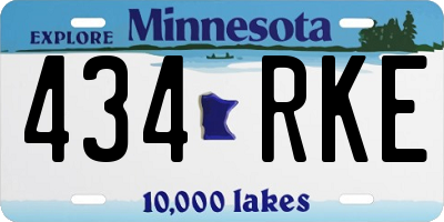 MN license plate 434RKE