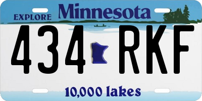 MN license plate 434RKF