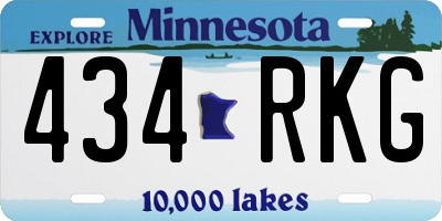 MN license plate 434RKG