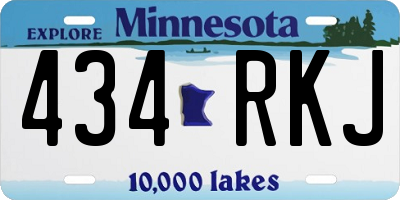MN license plate 434RKJ