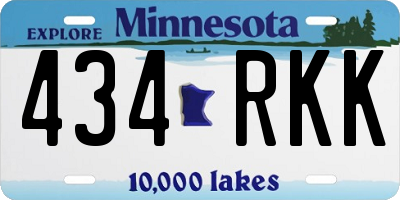MN license plate 434RKK