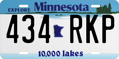 MN license plate 434RKP