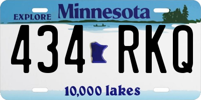 MN license plate 434RKQ