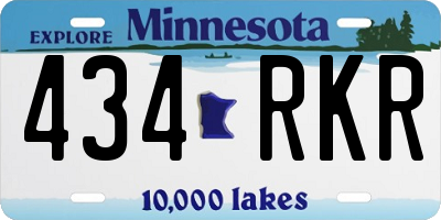 MN license plate 434RKR