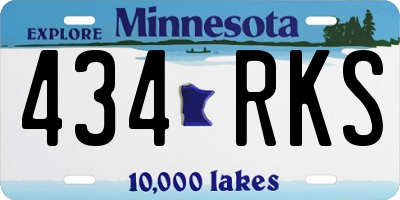 MN license plate 434RKS