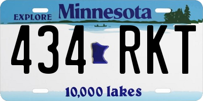 MN license plate 434RKT