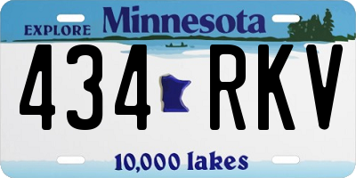 MN license plate 434RKV