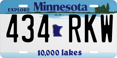 MN license plate 434RKW