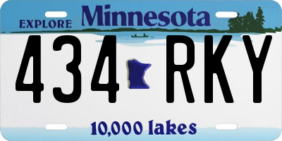 MN license plate 434RKY