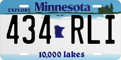 MN license plate 434RLI