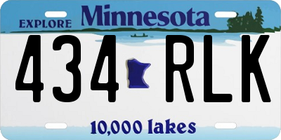 MN license plate 434RLK