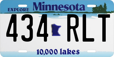 MN license plate 434RLT