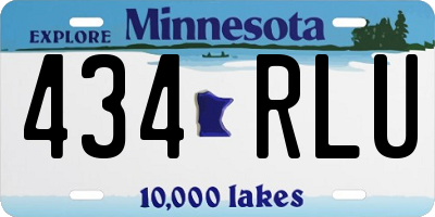 MN license plate 434RLU
