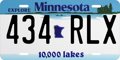 MN license plate 434RLX