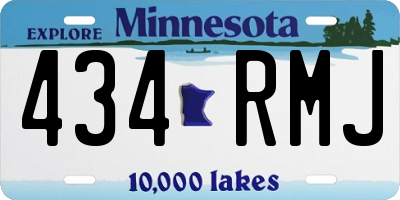 MN license plate 434RMJ
