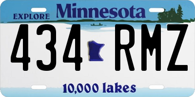 MN license plate 434RMZ