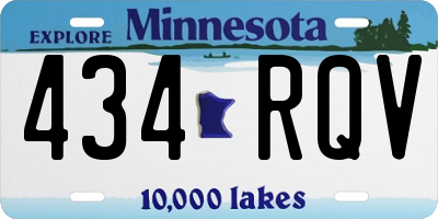 MN license plate 434RQV