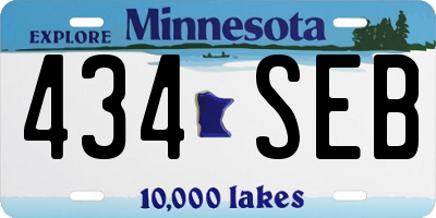 MN license plate 434SEB