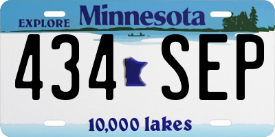 MN license plate 434SEP