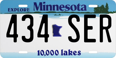 MN license plate 434SER