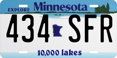 MN license plate 434SFR