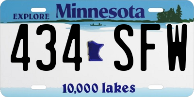 MN license plate 434SFW