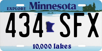 MN license plate 434SFX