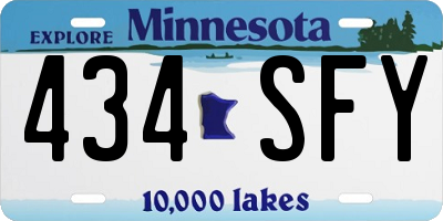 MN license plate 434SFY