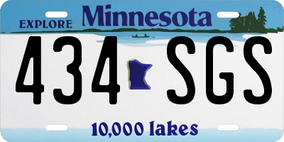 MN license plate 434SGS