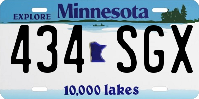 MN license plate 434SGX