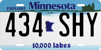 MN license plate 434SHY