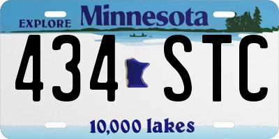 MN license plate 434STC