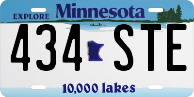 MN license plate 434STE